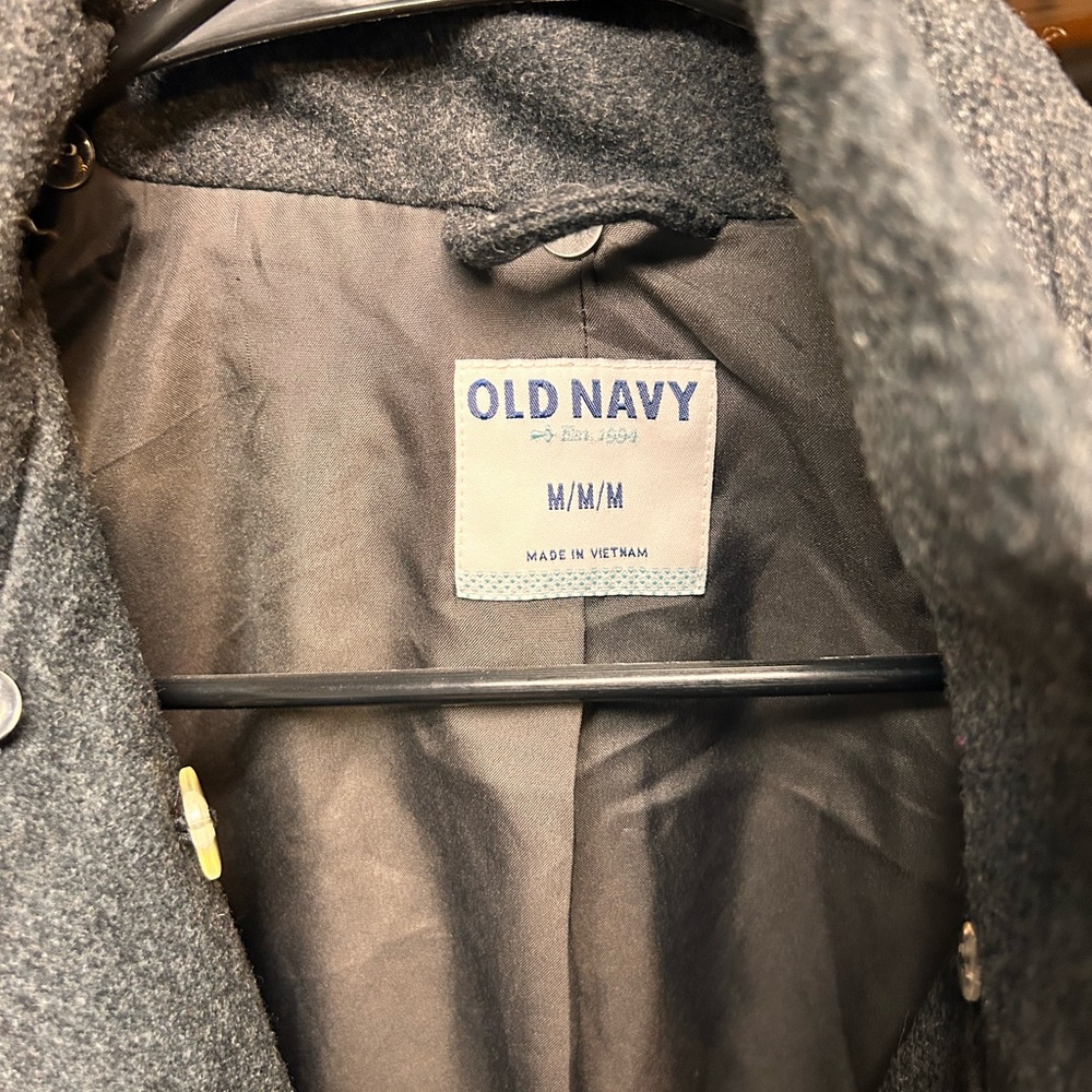 Old Navy Women's Charcoal Pea Coat - Picture 3 of 5